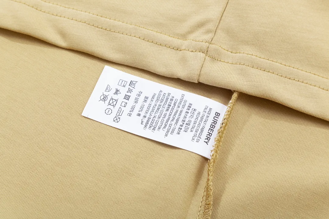 BURBERRY Logo Classic Retro Same Style T 260 Versatile : Khaki Size：XS~L